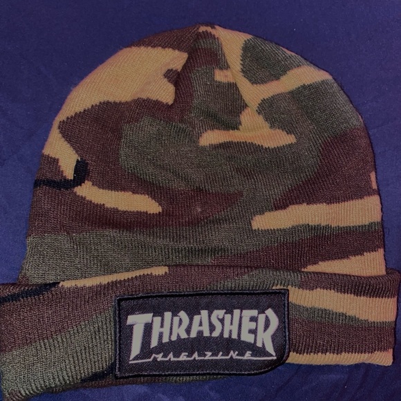 THRASHER BEANIE CAMO X $15 X OS - Picture 3 of 4